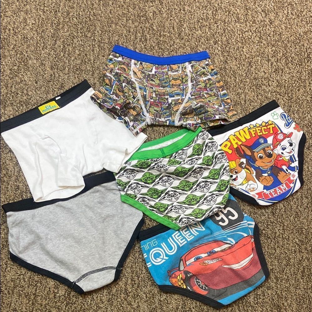 10/$50 Lot 6 Kids Cartoon Character Underwear Set - Multicolor Sz Varios (6/4)